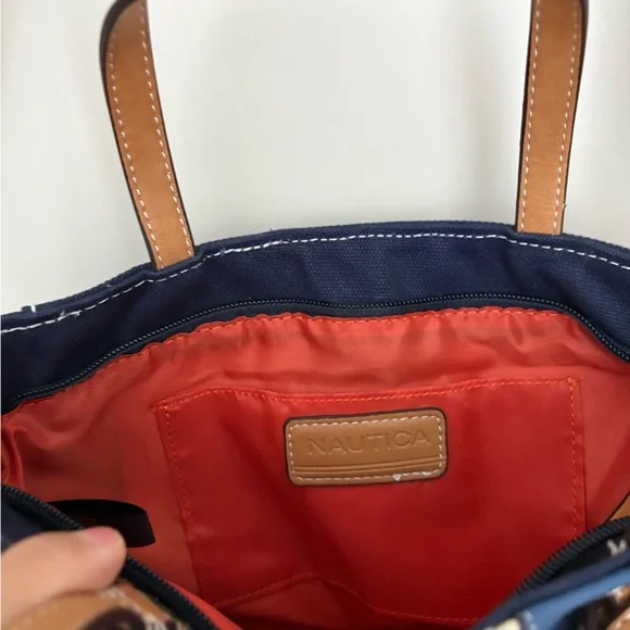 Nautica Multicolor Striped Crossbody Bag - Navy, Yellow, Red, White - Picture 5 of 5